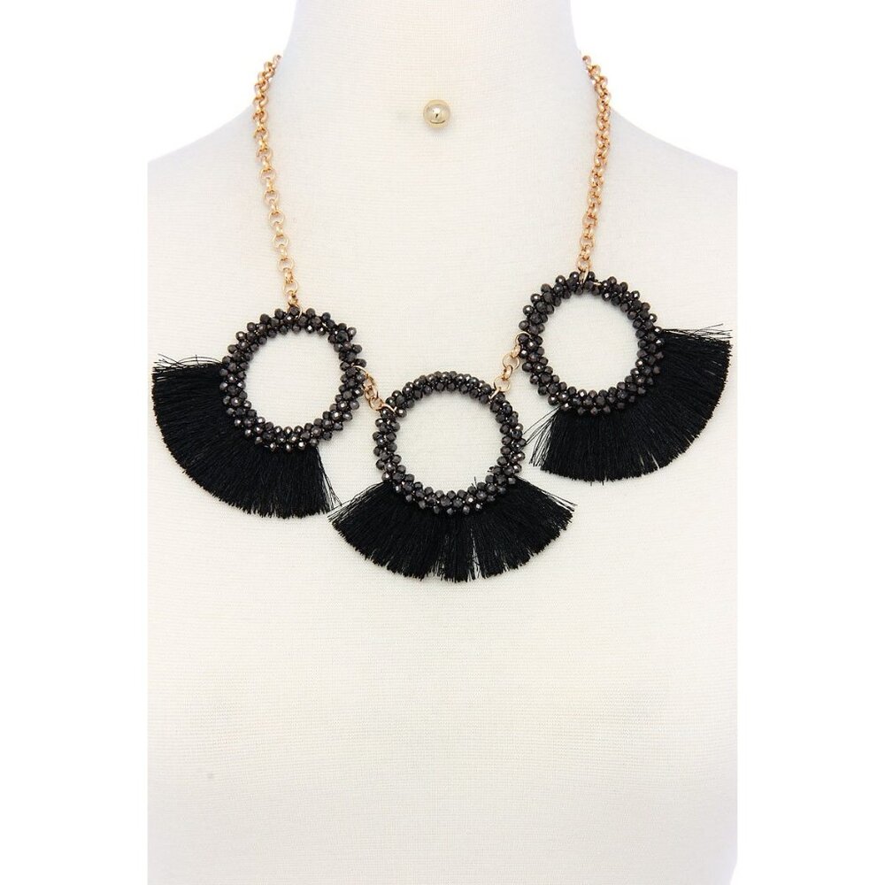 Fashion chunky stylish necklace and earring set